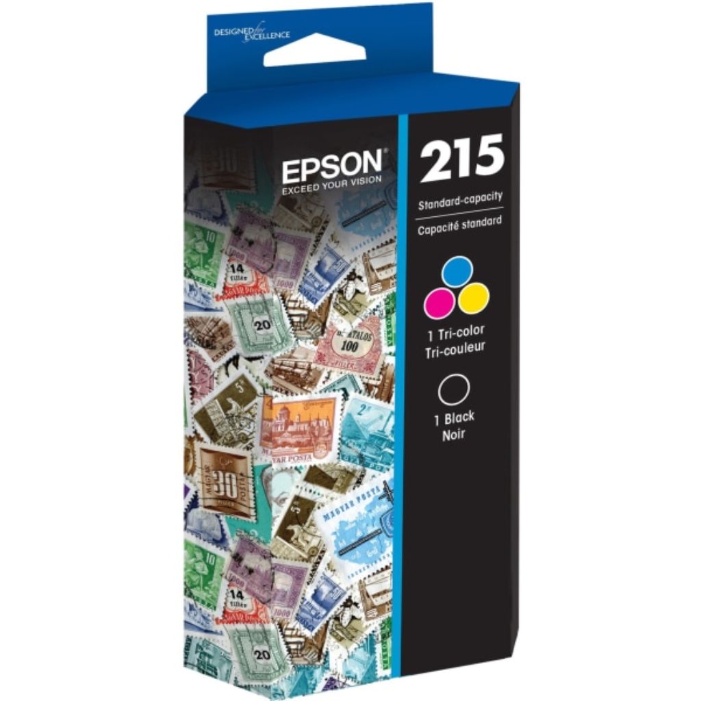 Epson 215 Standard Capacity Ink Cartridges - Black/Multicolor Combo Pack (2 Cartridges)