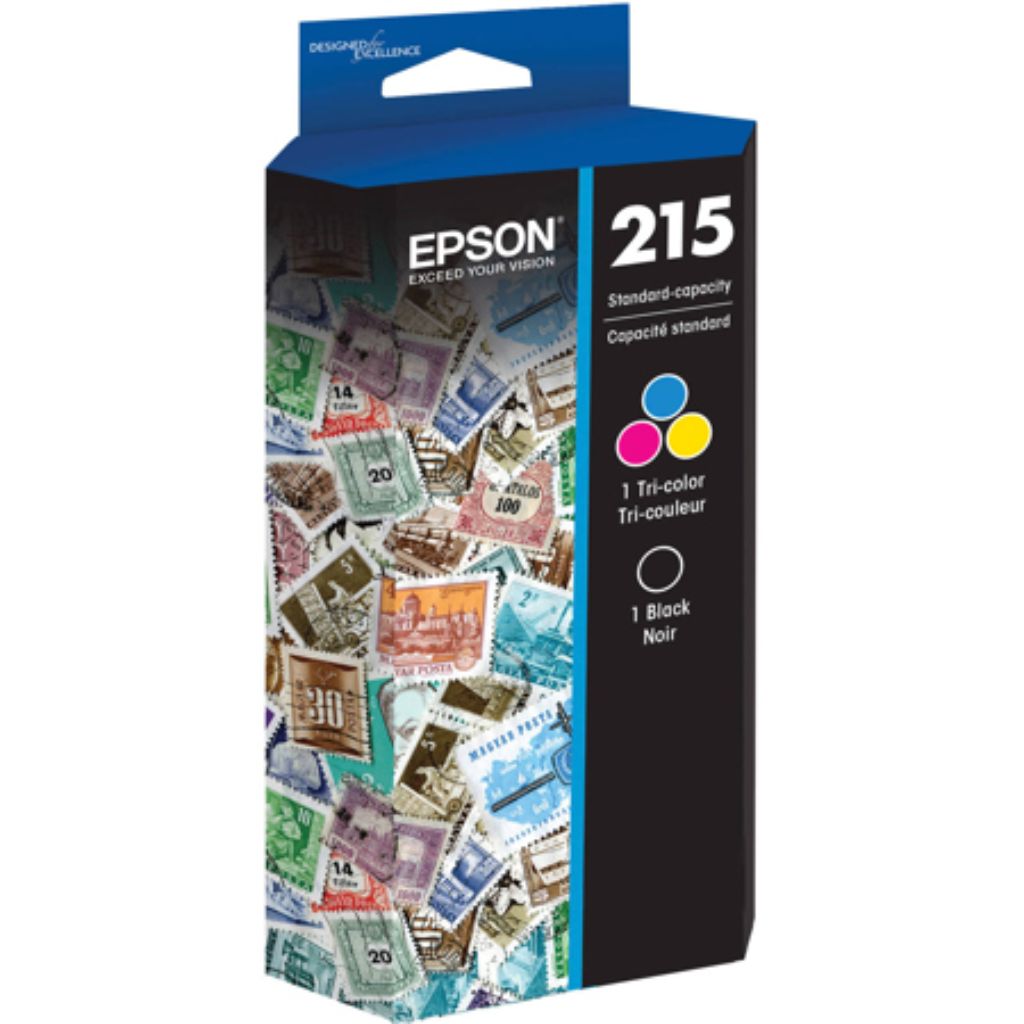 Epson 215 Standard Capacity Ink Cartridges - Black/Multicolor Combo Pack (2 Cartridges)