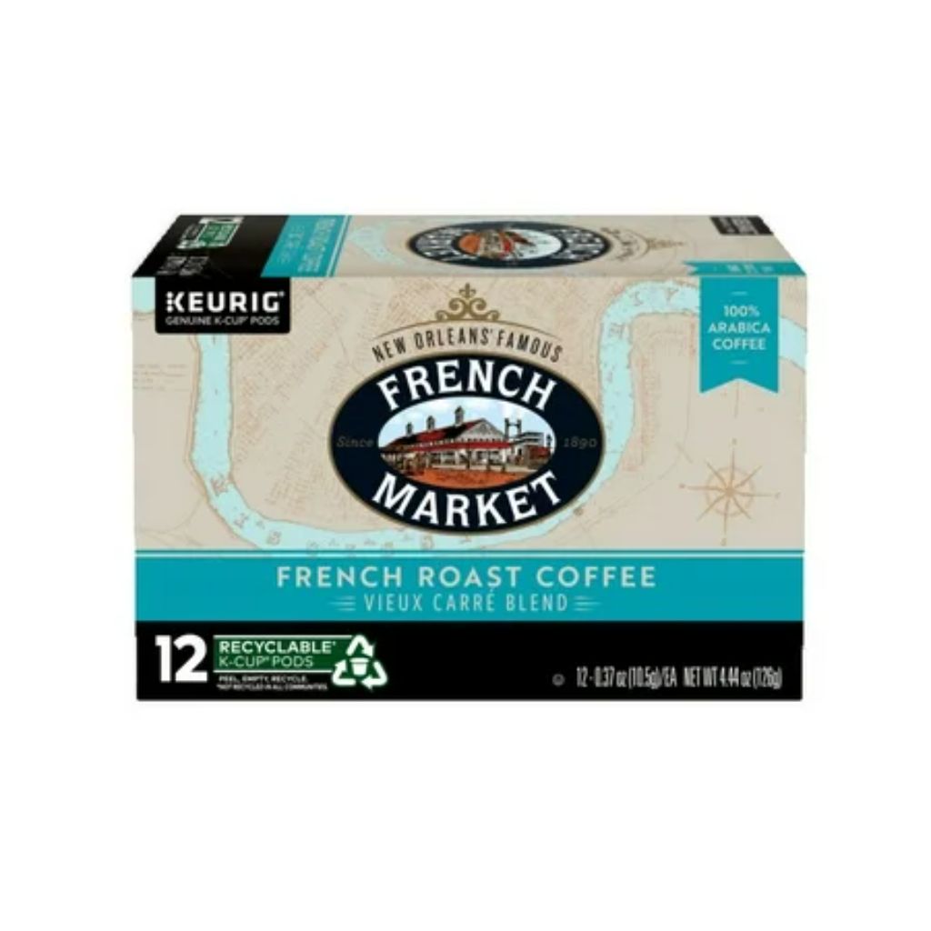 French Market Vieux Carre Blend French Roast Keurig K-Cup Coffee Pods - 12 Count