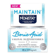 Monistat Maintain Boric Acid Suppositories, 600mg of Boric Acid - 30ct.