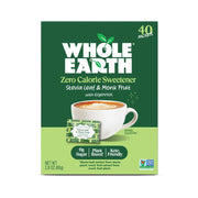 Whole Earth Stevia & Monk Fruit Zero-Calorie Sweetener - 40 Packets