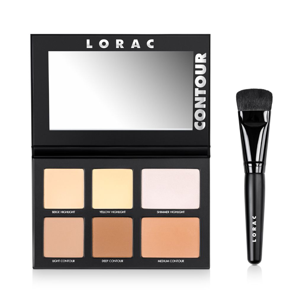 Lorac Pro Contour & Highlight Palette Plus Contour Brush