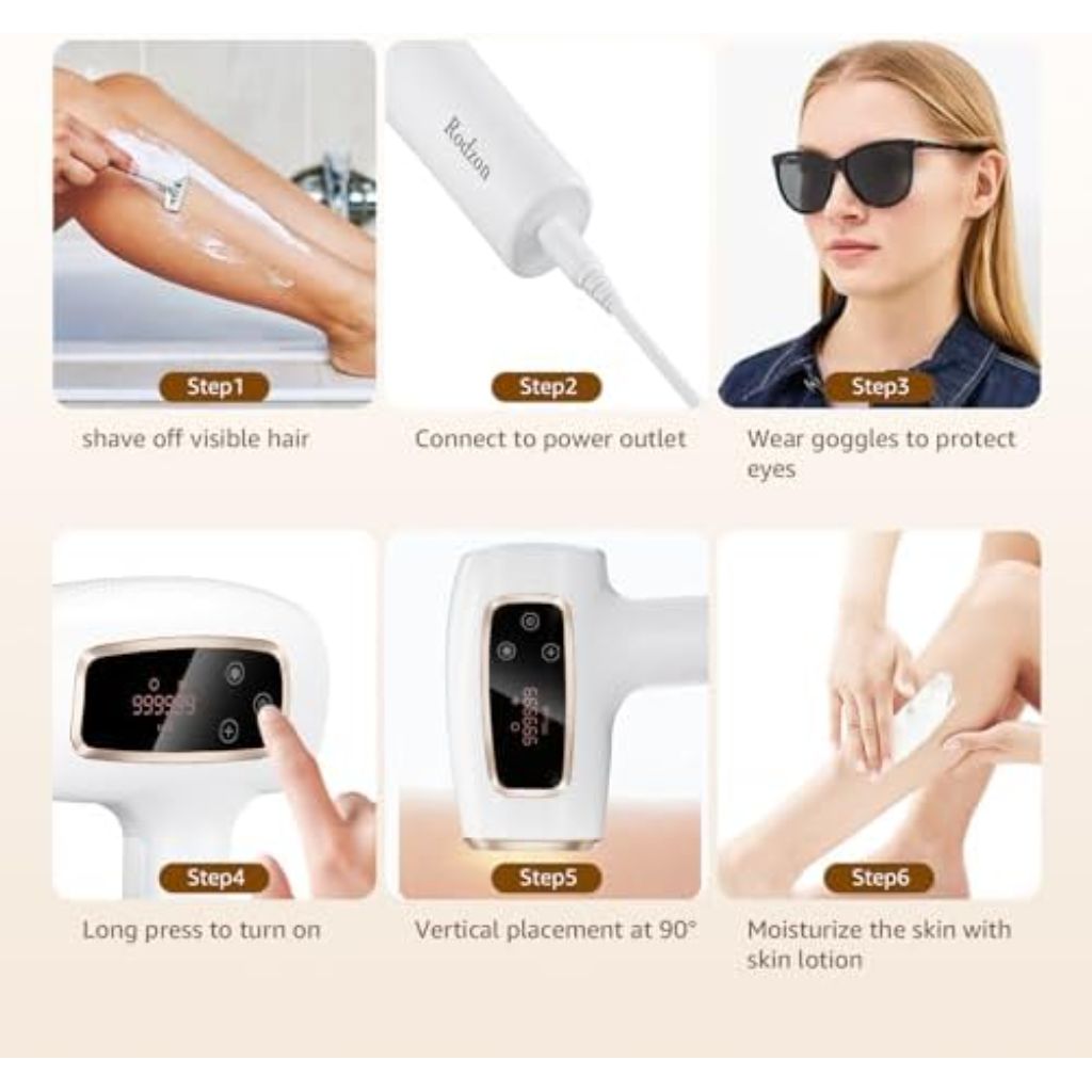 Ipl Laser Hair Removal ，Hair Removal Device with Painless Care Function for Women ，IPL Hair Remover for Facial Armpits Legs Arms Bikini Line (Purple) (White)
