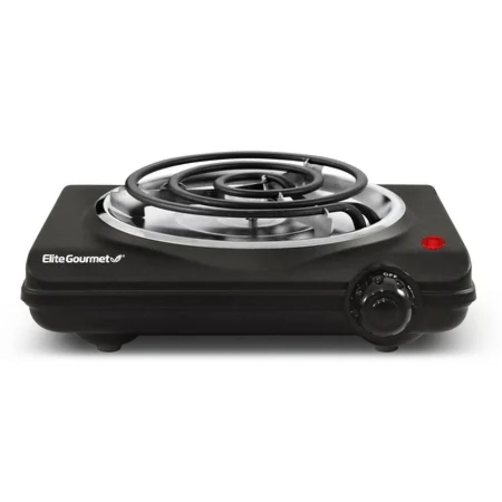 Elite Gourmet 1-Coil Electric Hot Plate (ESB100B) - Black