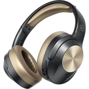 vibeadio Pro‑Level Bluetooth Hybrid Active Noise Cancelling Headphones with HD Sound, Over The Ear - Black/Gold *Damaged Box*
