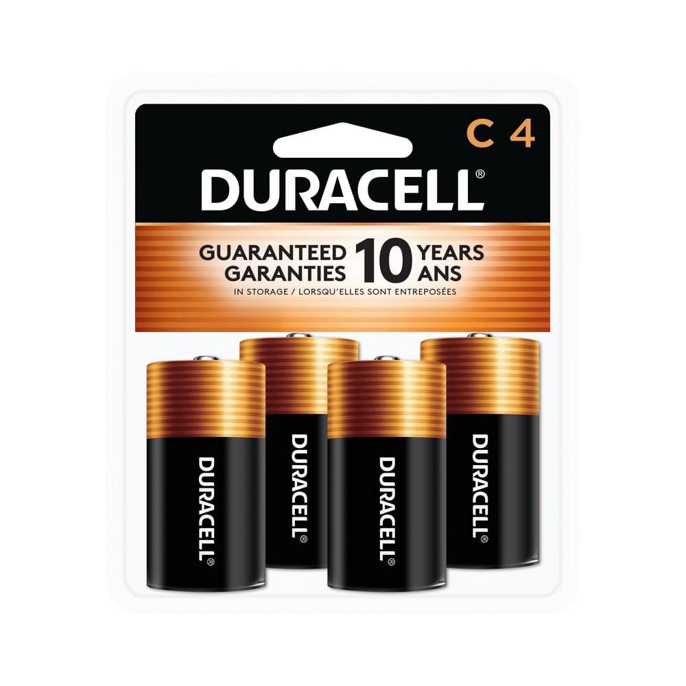 Duracell Coppertop Alkaline Batteries - C Cell, 4 Pack