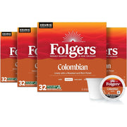 Folgers Colombian Medium Roast Keurig K-Cup Coffee Pods, 128ct