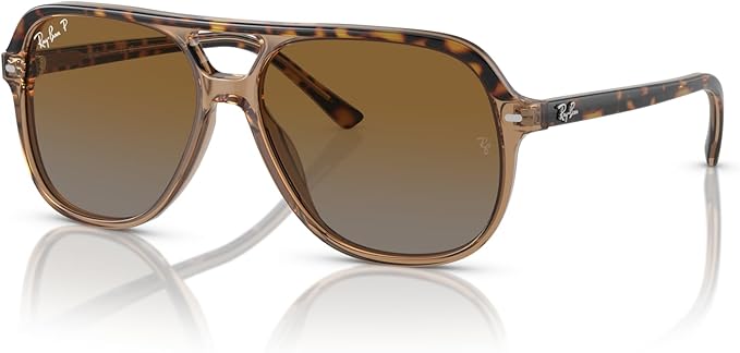 Ray-Ban Boys RJ9096S Bill Polarized Sunglasses - Transparent Havana Frames/Brown Lenses
