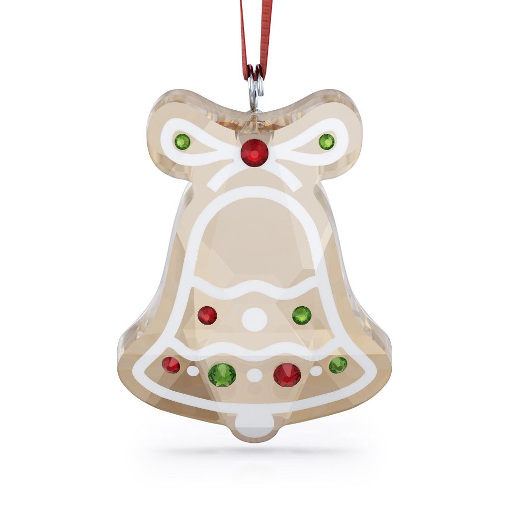 Swarovski Holiday Cheers Gingerbread Bell Ornament (5681580), Gold