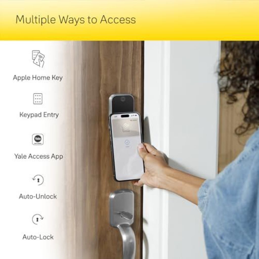 Yale Assure Lock 2-Plus with Home Keys and Wi-Fi; Black Suede Single Cylinder Deadbolt