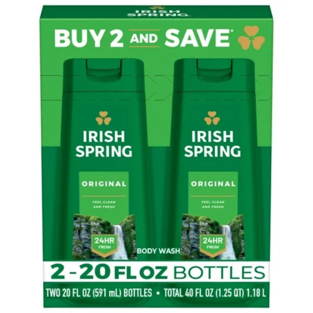 Irish Spring Men's Body Wash - Original Scent, 20 fl. oz. (2 Pack)