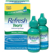 Refresh Tears Lubricant Eye Drops, Original Strength Artificial Tears - 0.5 fl. oz. (2 Pack)