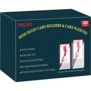 Semi Rigid Card Holders & Card Sleeves, Ultra Clear Top Load with 1/2" Lip - 300ct