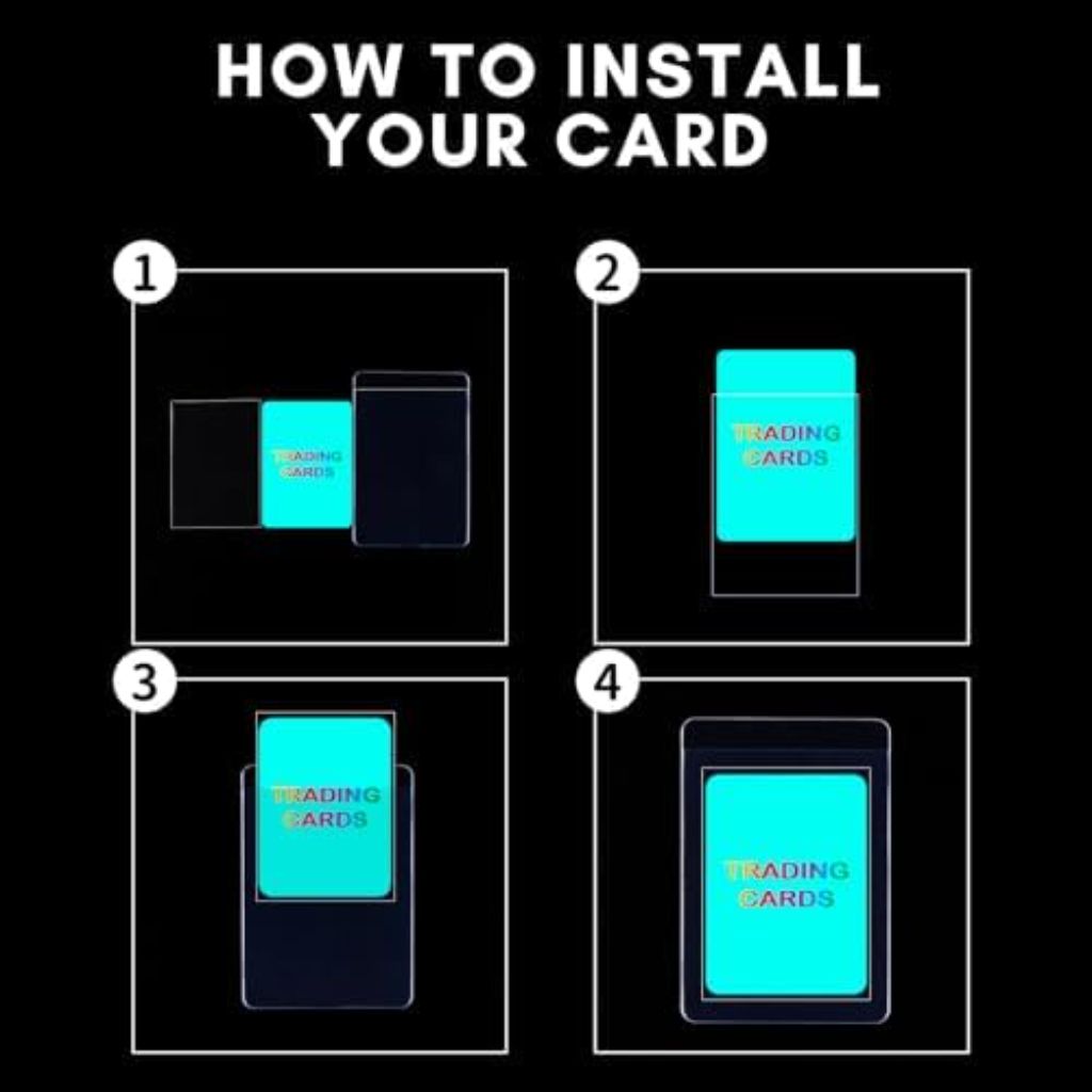 Semi Rigid Card Holders & Card Sleeves, Ultra Clear Top Load with 1/2" Lip - 300ct