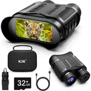 4K Digital Night Vision Binoculars w/Infrared Digital Night Vision, 32GB Memory Card for Photo and Video Storage, 3'' Large Screen