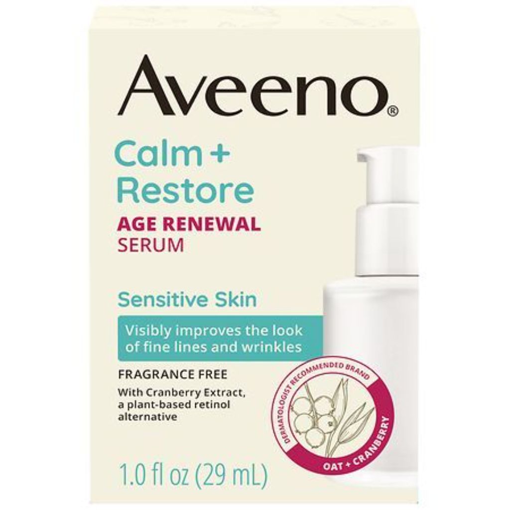 Aveeno Calm + Restore Age Renewal Anti Aging Face Serum - 1 fl. oz