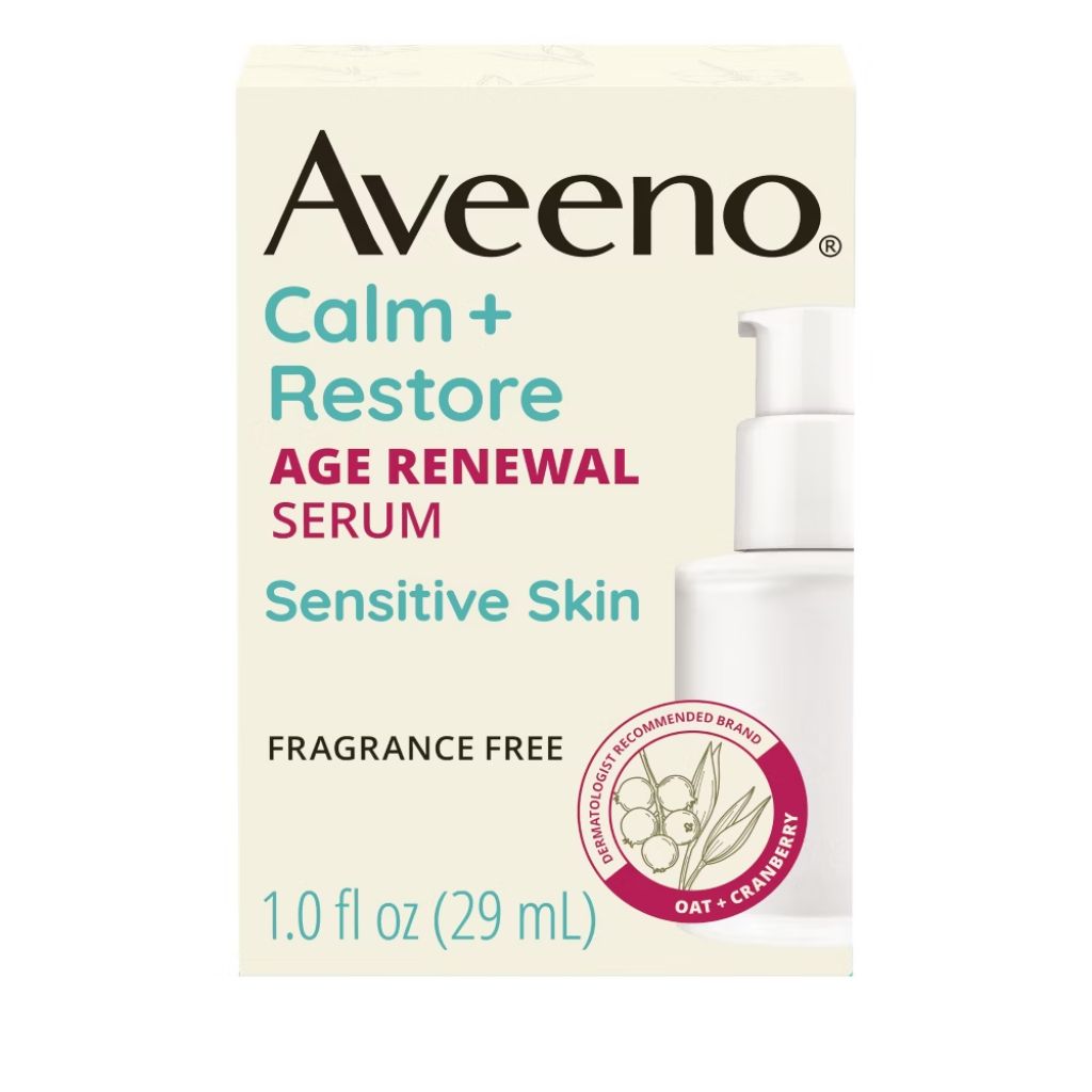 Aveeno Calm + Restore Age Renewal Anti Aging Face Serum - 1 fl. oz