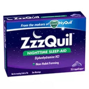 Vicks ZzzQuil Nighttime Sleep Aid LiquiCaps  Non-Habit Forming Sleep Support Supplements  72 Ct