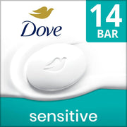 Dove Beauty Bar Soap with Moisturizing Cream for Sensitive Skin, Fragrance-Free - 3.75oz (14 Pack)