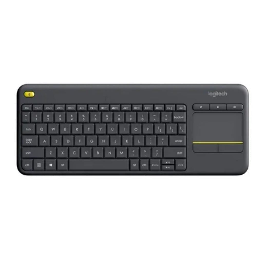 Logitech K400 Plus TKL Wireless Membrane Keyboard for PC/TV/Laptop/Tablet with Built-in Touchpad - Black