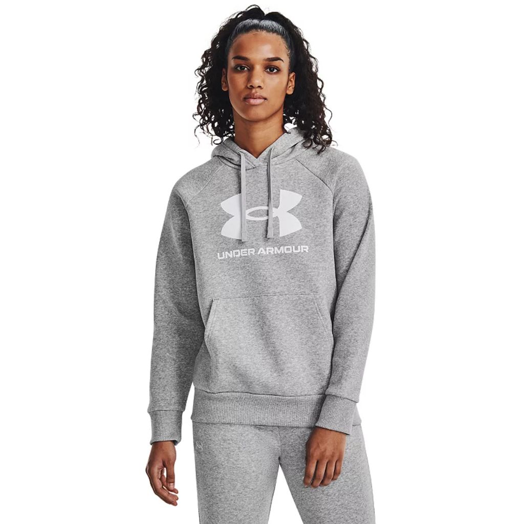Women s Under Armour Rival Fleece Big Logo Hoodie Color: Mod Gray Size: MEDIUM