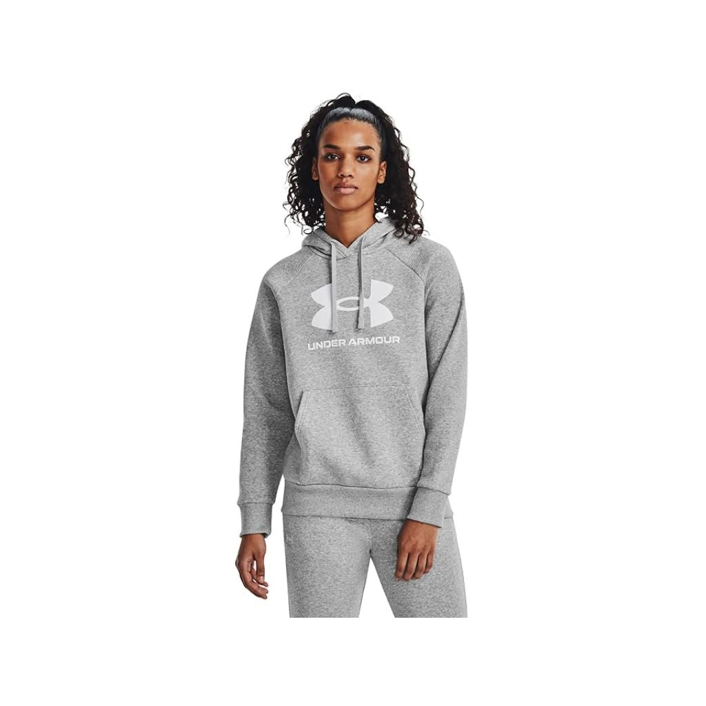 Women s Under Armour Rival Fleece Big Logo Hoodie Color: Mod Gray Size: MEDIUM