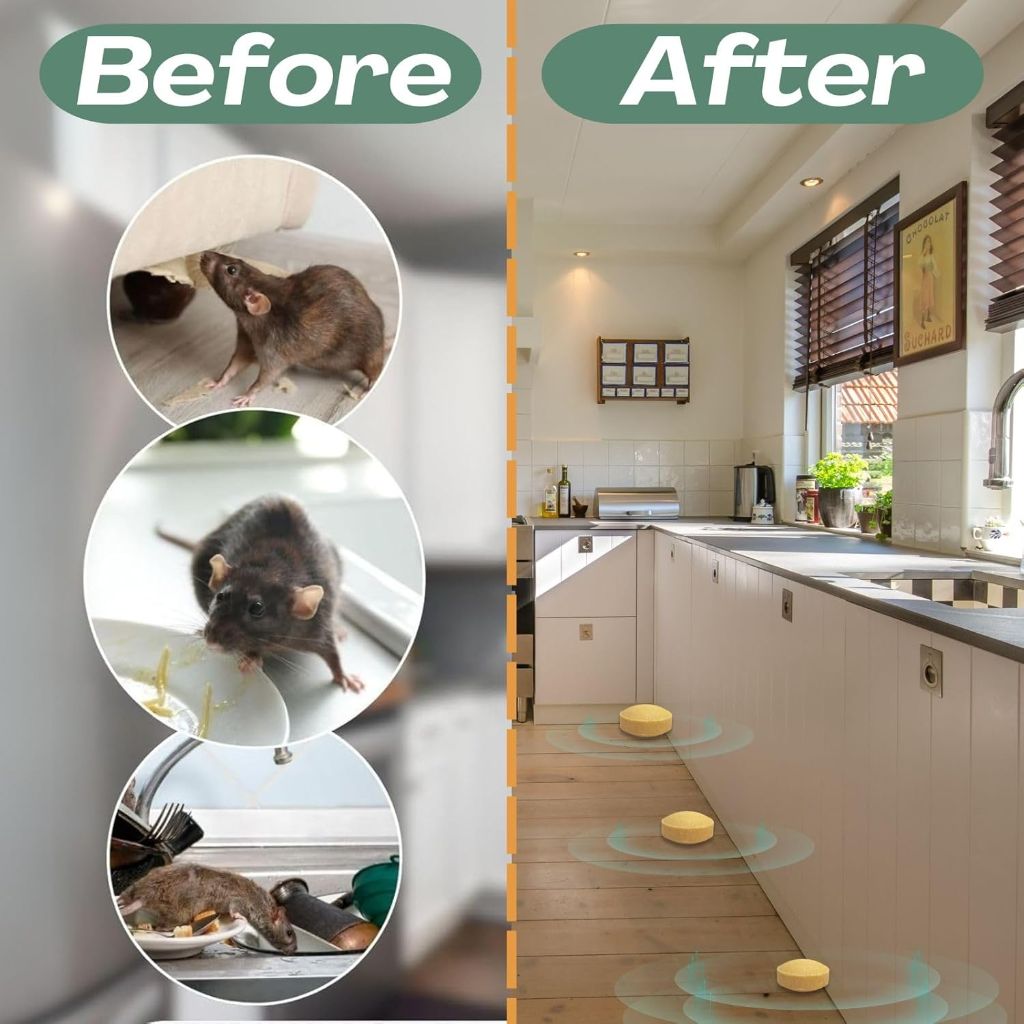 Rodent Repellent Balls for Indoor/Outdoor Rodent Control, Long-Lasting 30-60 Days - 12ct