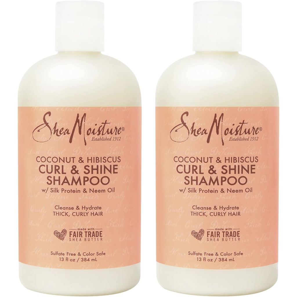 Shea Moisture Curl & Shine Coconut & Hibiscus Shampoo - 13 fl. oz. (2 Pack)