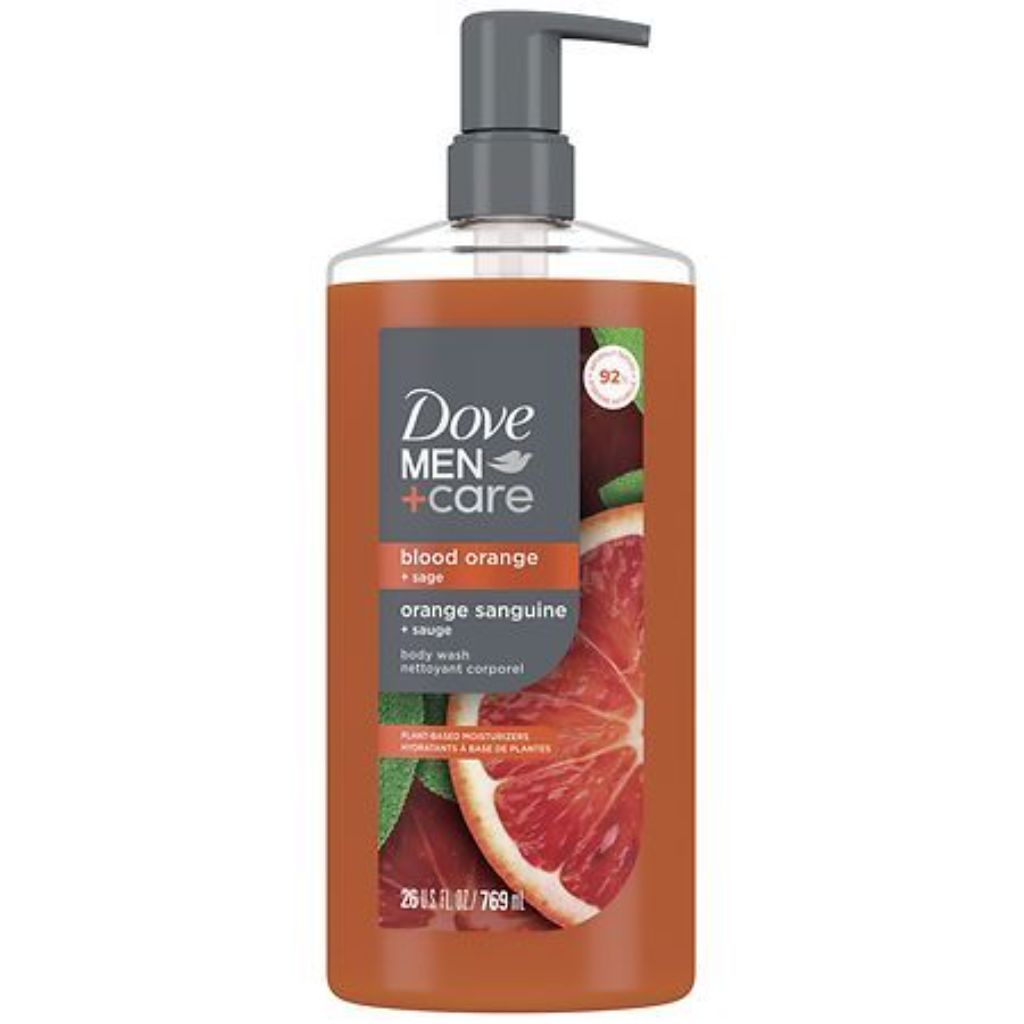 Dove Men+Care Moisturizing Body Wash for Men Blood Orange Plant-Based Cleanser  26 fl oz