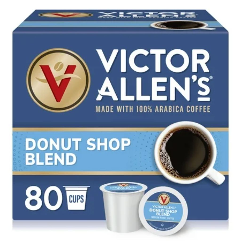 Victor Allen s Coffee Donut Shop Blend  Medium Roast  80 Count  Single Serve Coffee Pods for Keurig K-Cup Brewers