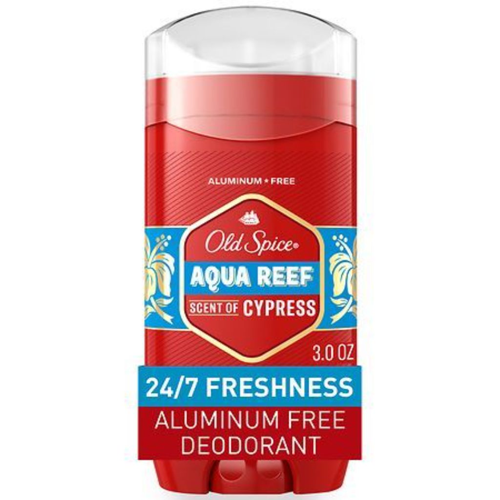 Old Spice Men's Aluminum Free Invisible Solid Deodorant Stick - Aqua Reef, 3.0 oz