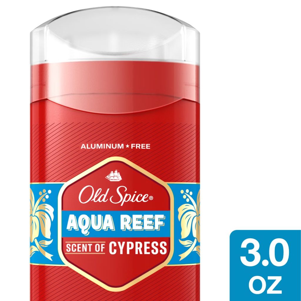 Old Spice Men's Aluminum Free Invisible Solid Deodorant Stick - Aqua Reef, 3.0 oz