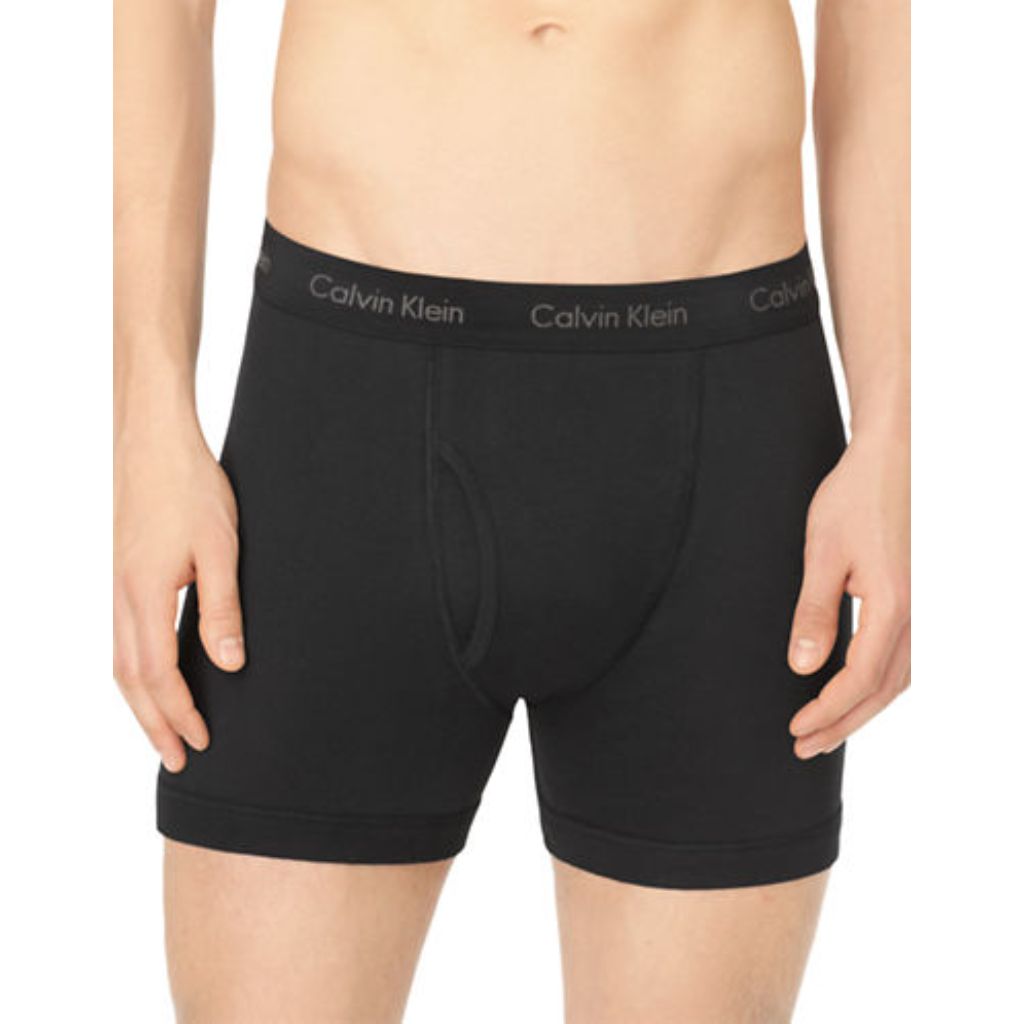 Calvin Klein Mens Cotton Classic Boxer Brief (3-Pack) - Black
