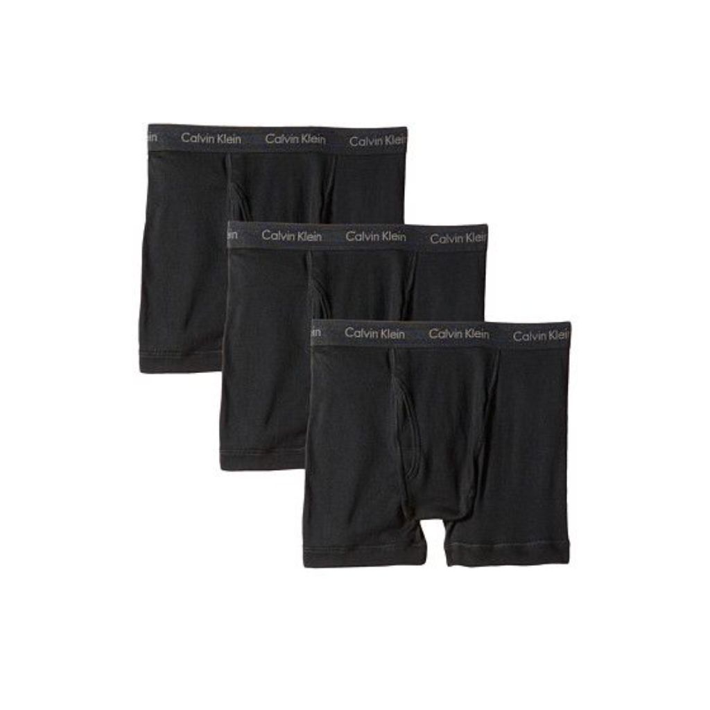 Calvin Klein Mens Cotton Classic Boxer Brief (3-Pack) - Black