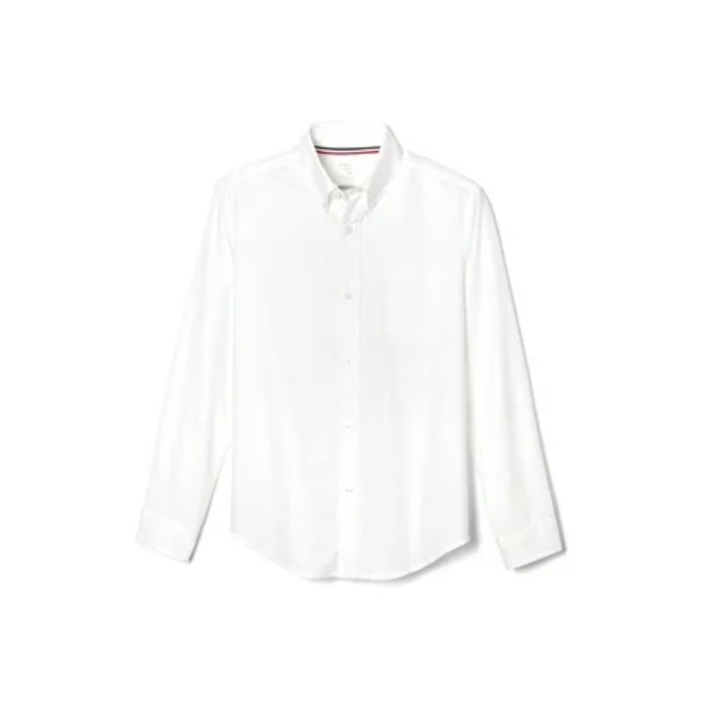 French Toast Boys School Uniform Long Sleeve Oxford Shirt  Sizes 4-20 & Husky