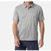 BASS OUTDOOR Men's Short Sleeve Textured Polo Shirt - Gray, XXL