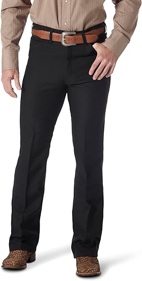 Wrangler Men's Wrancher Regular Fit Dress Jeans - Caviar, 46W x 32L