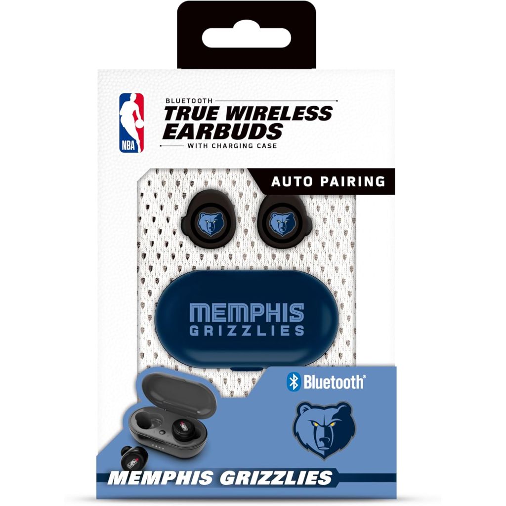 SOAR NBA True Wireless Bluetooth Earbuds with Charging Case - Memphis Grizzlies