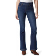 Gloria Vanderbilt Women's Shape Effect Pull-On Flared-Leg Jeans - Asheboro w/Whiskers, Size 10