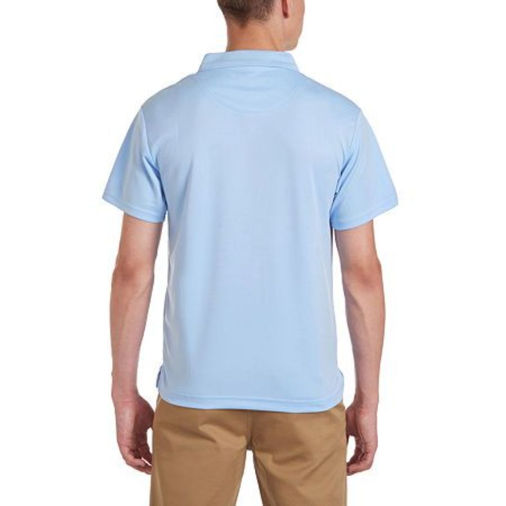 IZOD Mens Short Sleeve Performance Polo, Medium , Blue