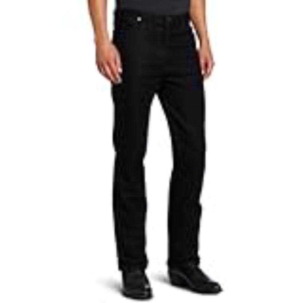 Wrangler Men's 938 Cowboy Cut Slim Stretch Straight Jeans - Black, 32W x 34L