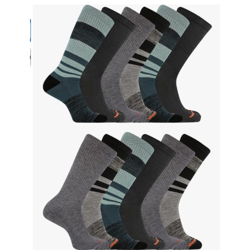 Merrell unisex-adult Men's and Women's Cushioned Midweight Ankle Socks