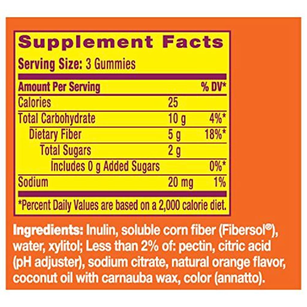 Metamucil Fiber Gummies, Sugar Free - Orange, 120ct.