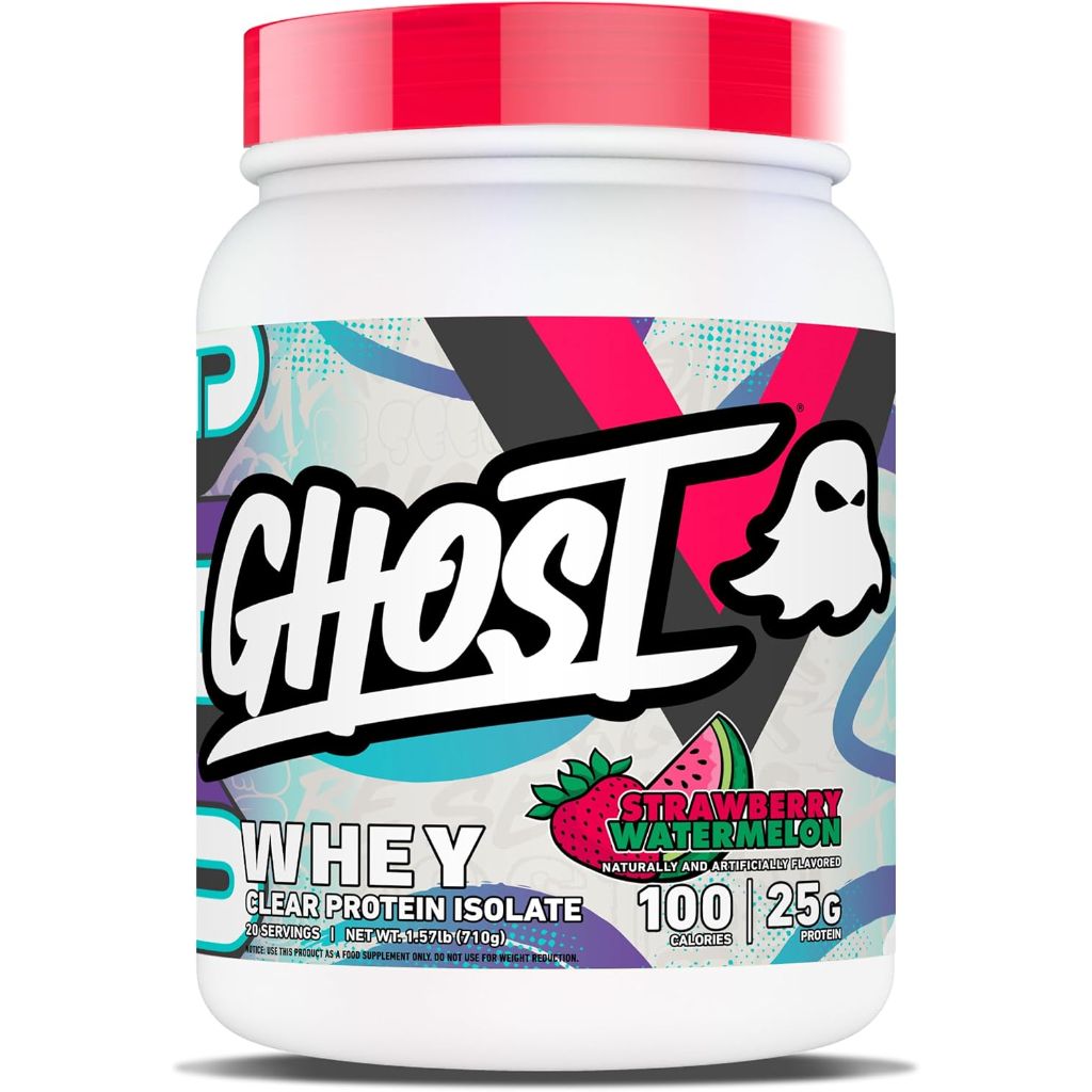 GHOST Clear Whey Isolate Protein Powder - Strawberry Watermelon, 1.57lb.