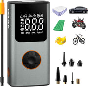 AZUNO 2-in-1 Electric Air Pump for Inflatables, 150 PSI Battery, USB Rechargeable