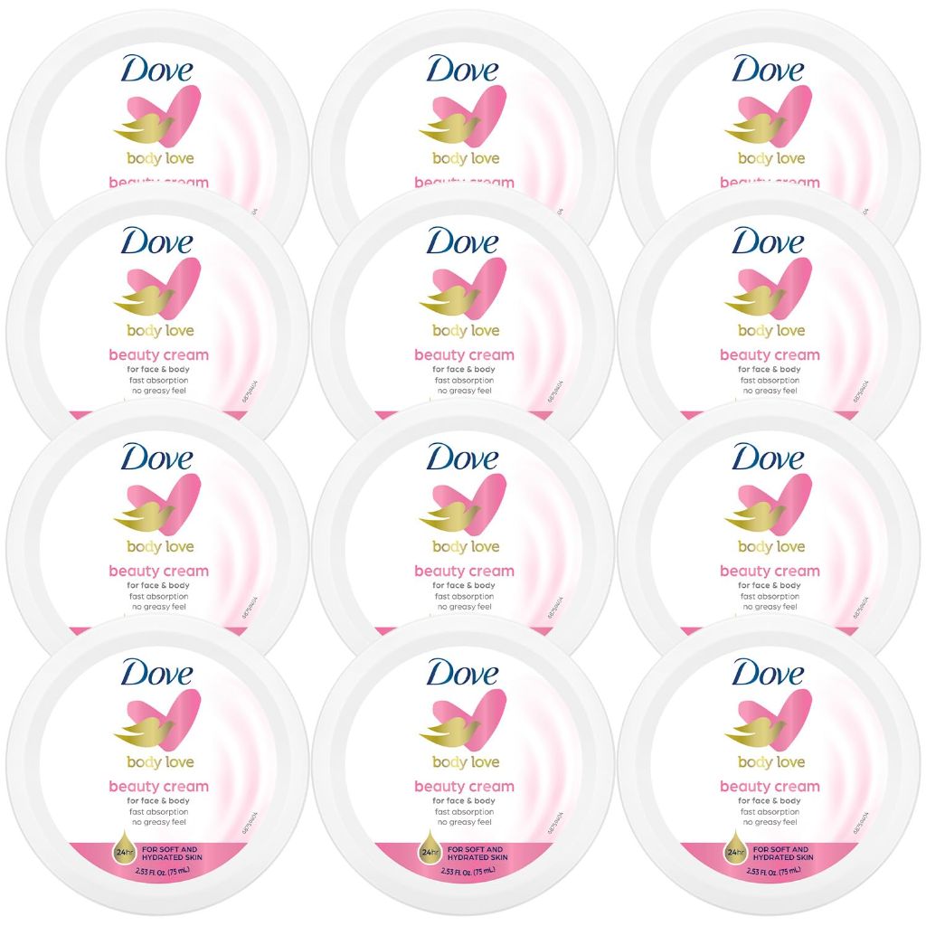 Dove Nourishing Body Care Face, Hand, and Body Beauty Cream - 2.53oz (12 Pack)