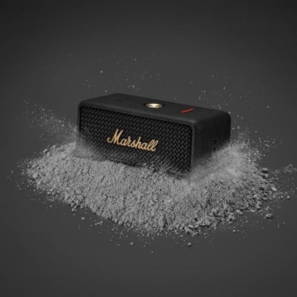 Marshall - Emberton III Portable Bluetooth Speaker with Rugged Waterproof / Dust-proof Wireless Design - Black/Brass