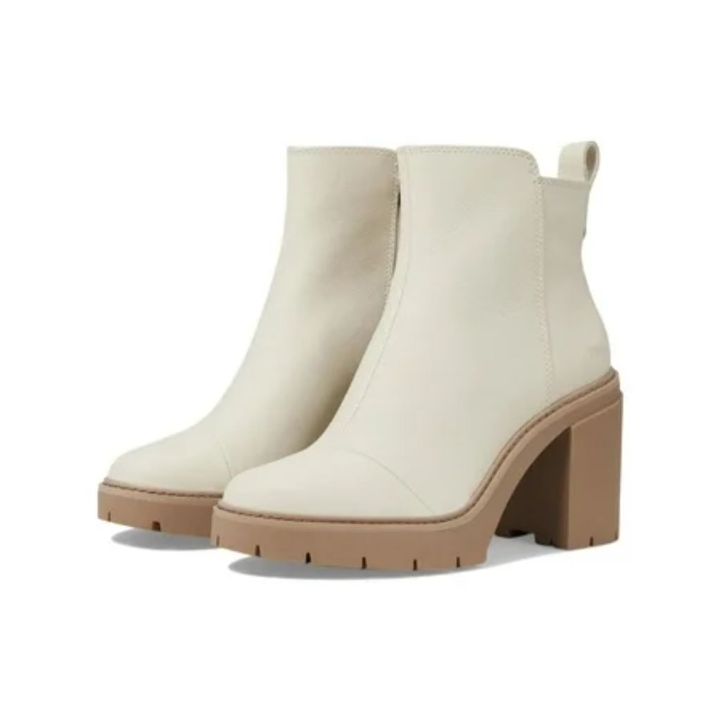 Toms Women's Rya Lug Sole Block-Heel Platform Booties Women's Shoes 10