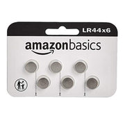 Amazon Basics Alkaline Button Coin Cell Batteries - LR44 - 6 Pack