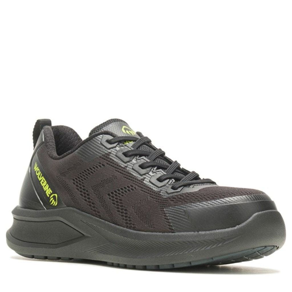 Wolverine Men's Bolt Knit DuraShock CarbonMax Work Shoes - Black, Size 9